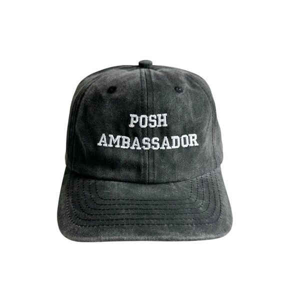 🆕Posh Ambassador Black Embroidered Hat - Picture 2 of 6
